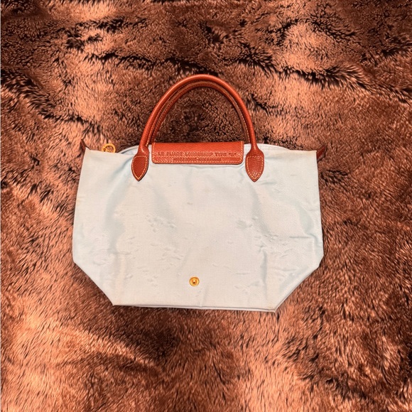 Longchamp Blue and Brown Tote Bag with 1621 Detail - Picture 5 of 5